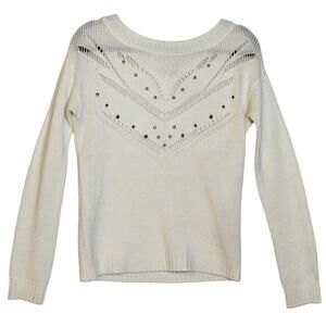 Cute White Sweater Size Medium